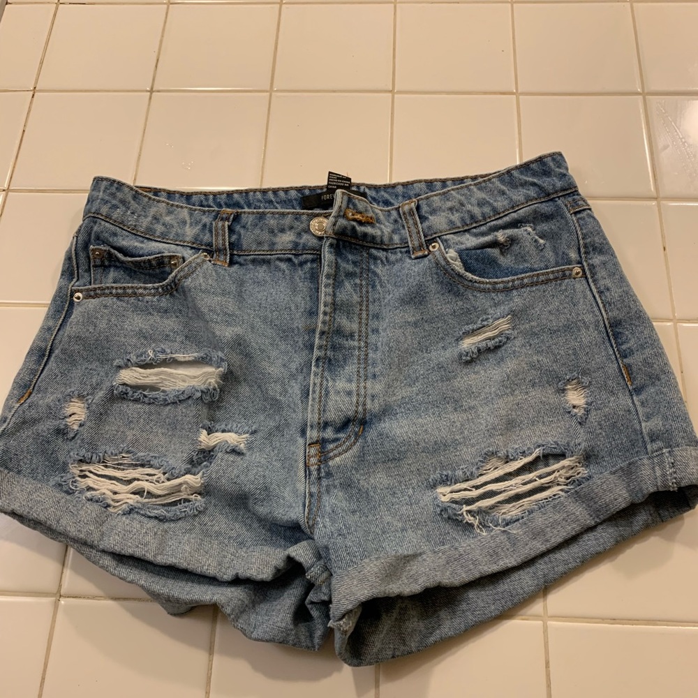 Forever 21 Distressed High Waisted Shorts